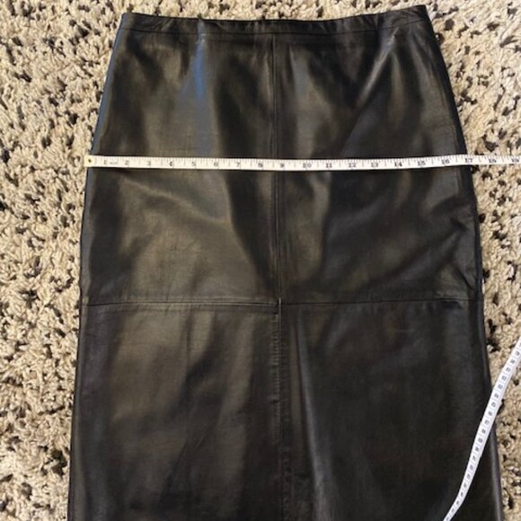 Banana Republic genuine Leather BlackPencil Skirt. Y2K. Size 2 Perfect condition - Picture 11 of 12
